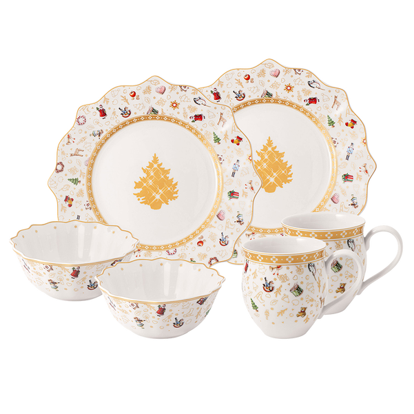 Aparelho de Jantar Natalino - 6 Peças