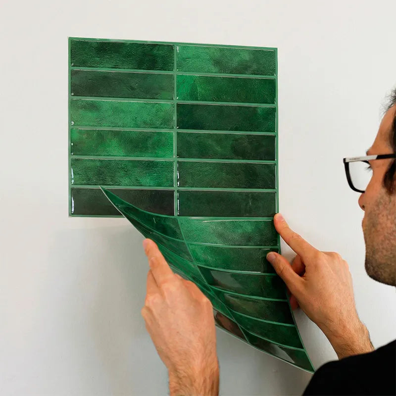 Caixa de Azulejo Esmeralda Autocolante 20 unidades no tamanho 29x23 cm