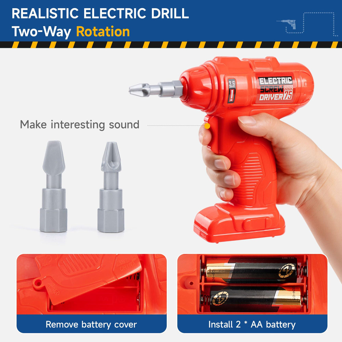 Banco De Ferramentas Para Crianças Deshara Com 138 Peças, Fu