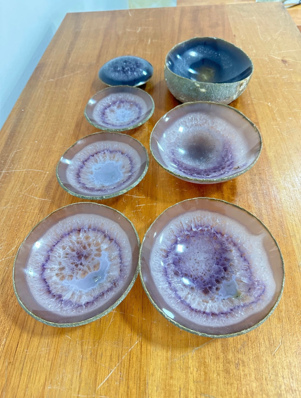 Bowls em Ágata Natural - 7 Peças