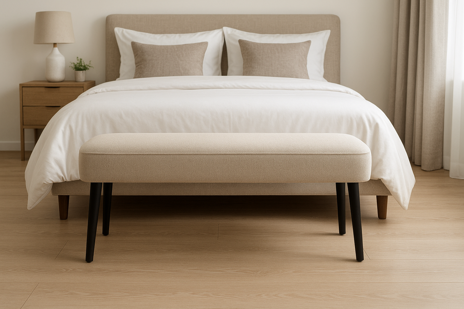 Banco Estofado - Vista Frontal