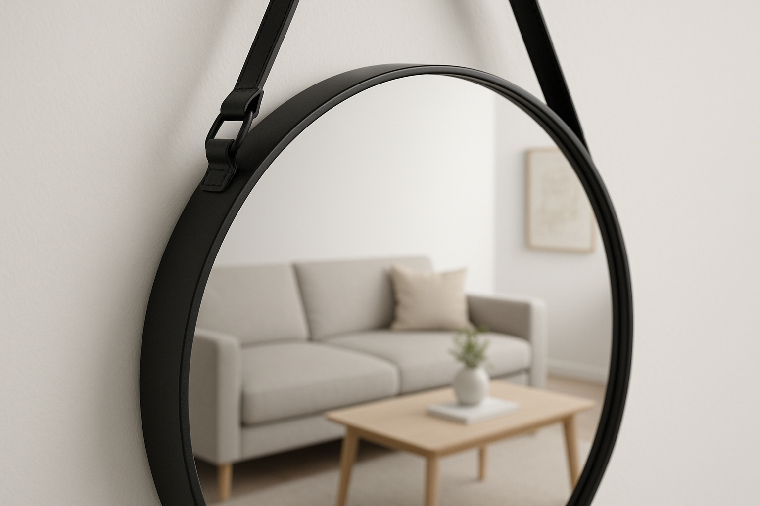 Espelho Redondo - Detalhe Moldura