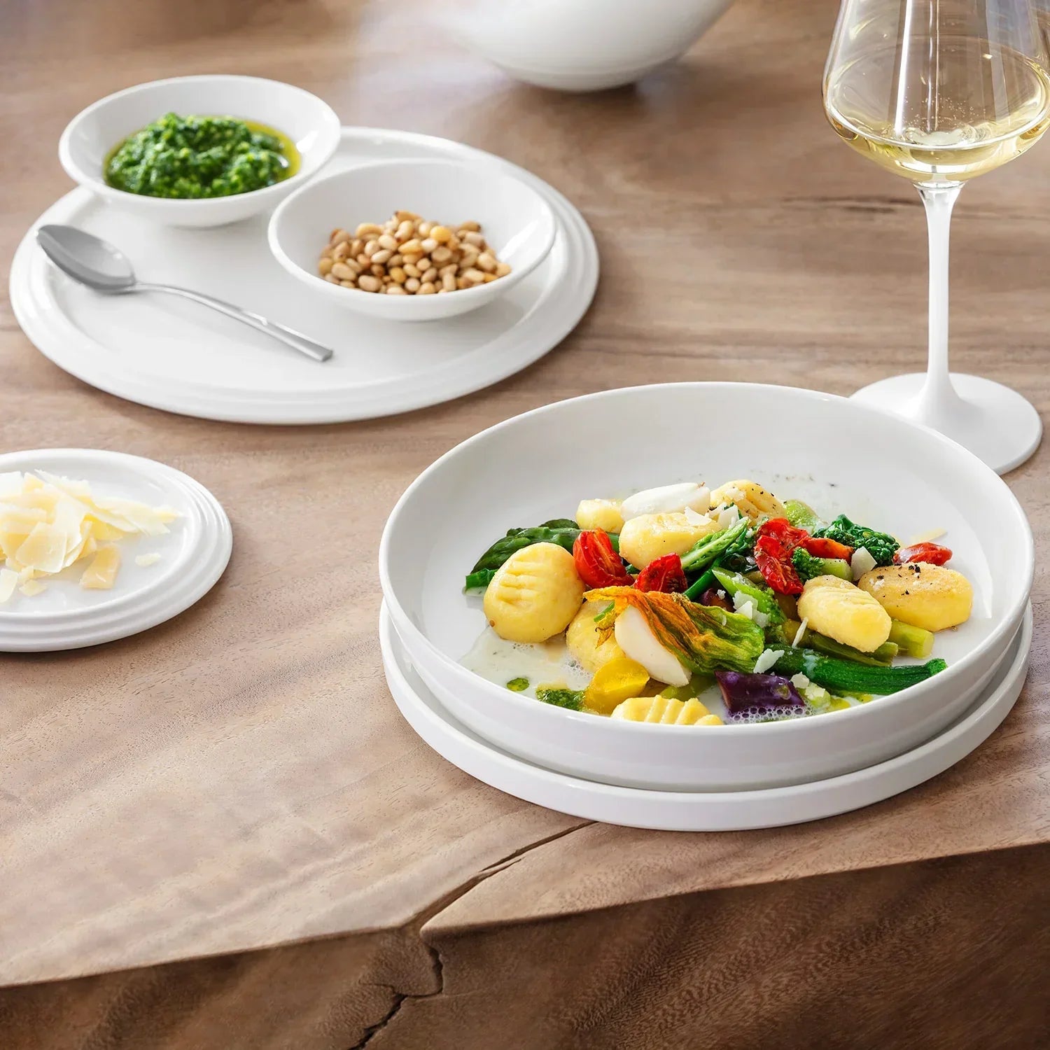 Conjunto de Jantar para 2 Pessoas - La Boule 7 Peças Branco