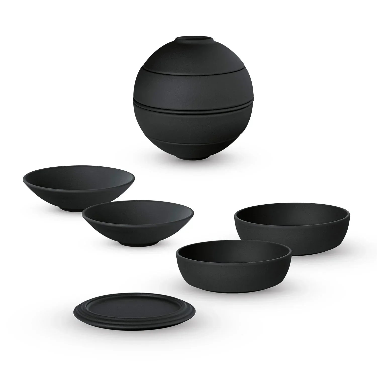 Conjunto de Jantar para 2 Pessoas - La Boule 7 Peças Preto