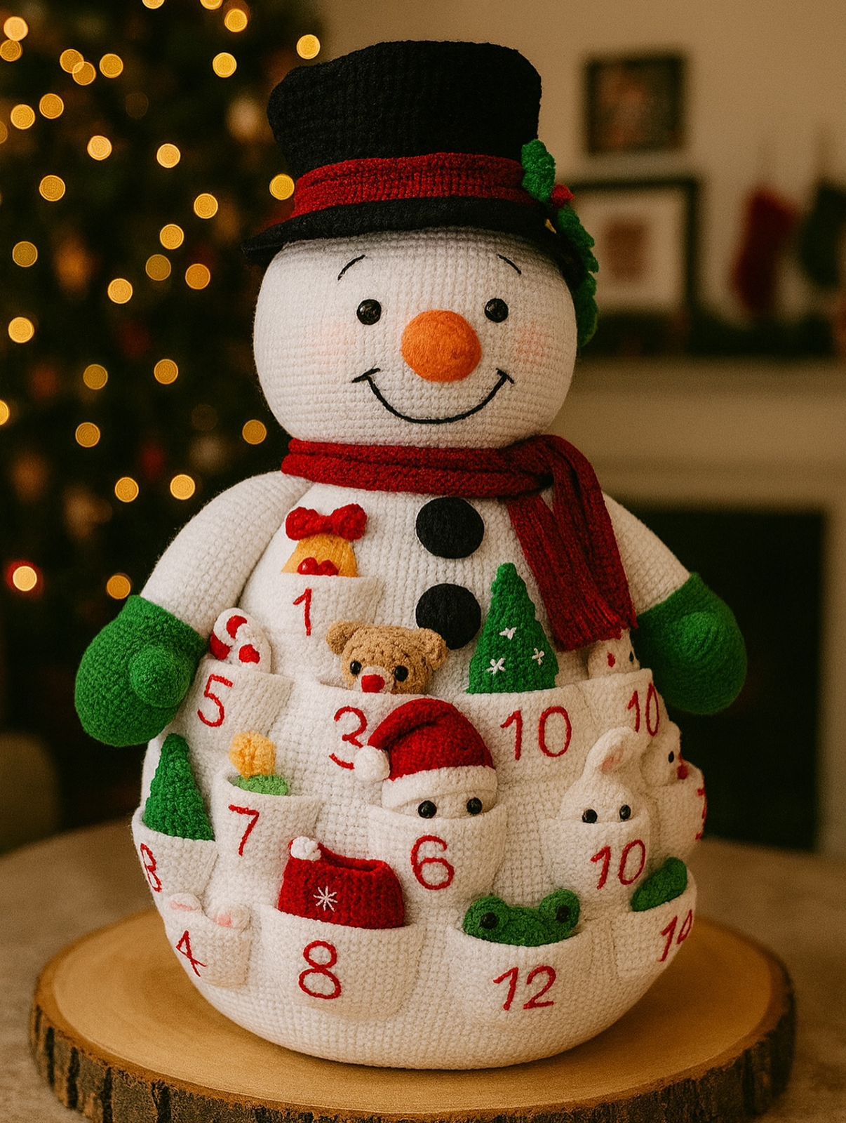 Boneco de Neve em Crochê 20cm