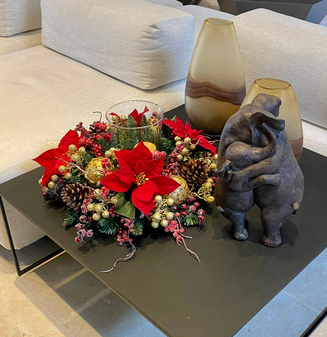 Arranjo Natalino De Mesa Pinheiros 30cm