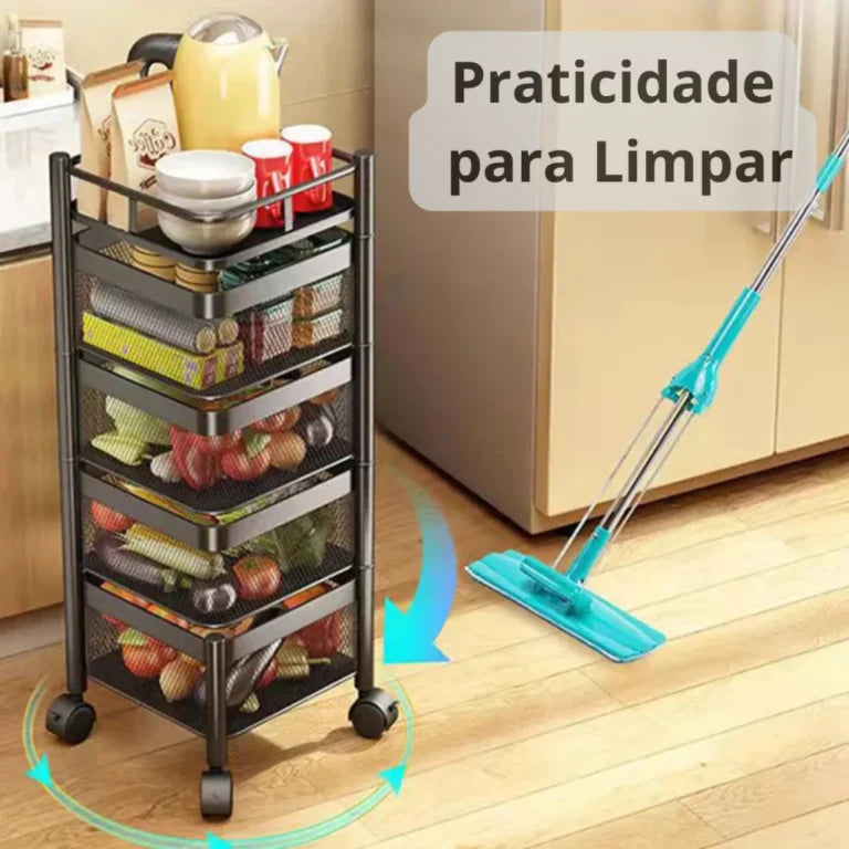 Fruteira Giratória com Rodinhas