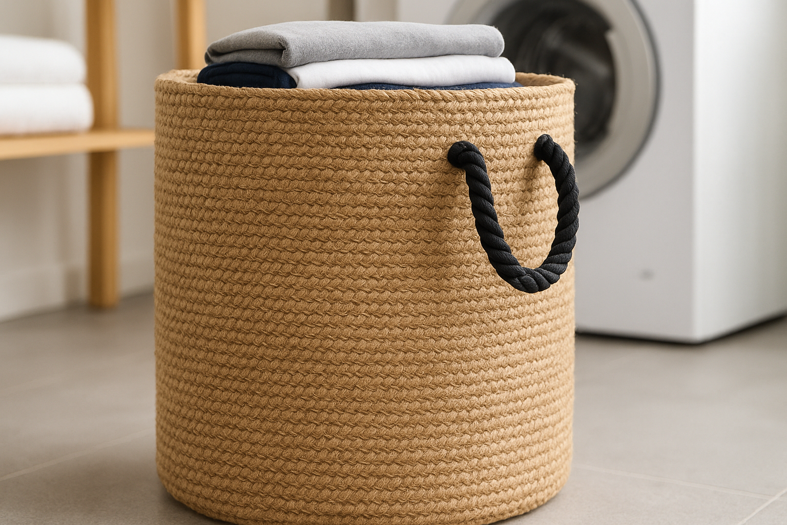 Cesto Roupas - Detalhe Juta